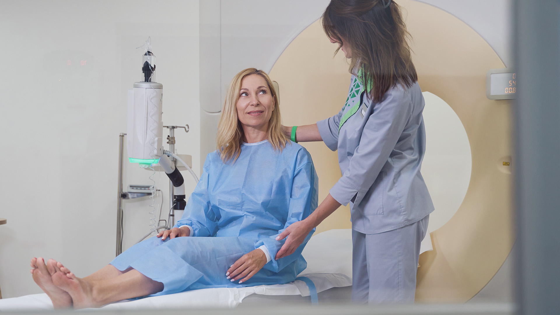 Consultants reviewing diagnostic imaging together