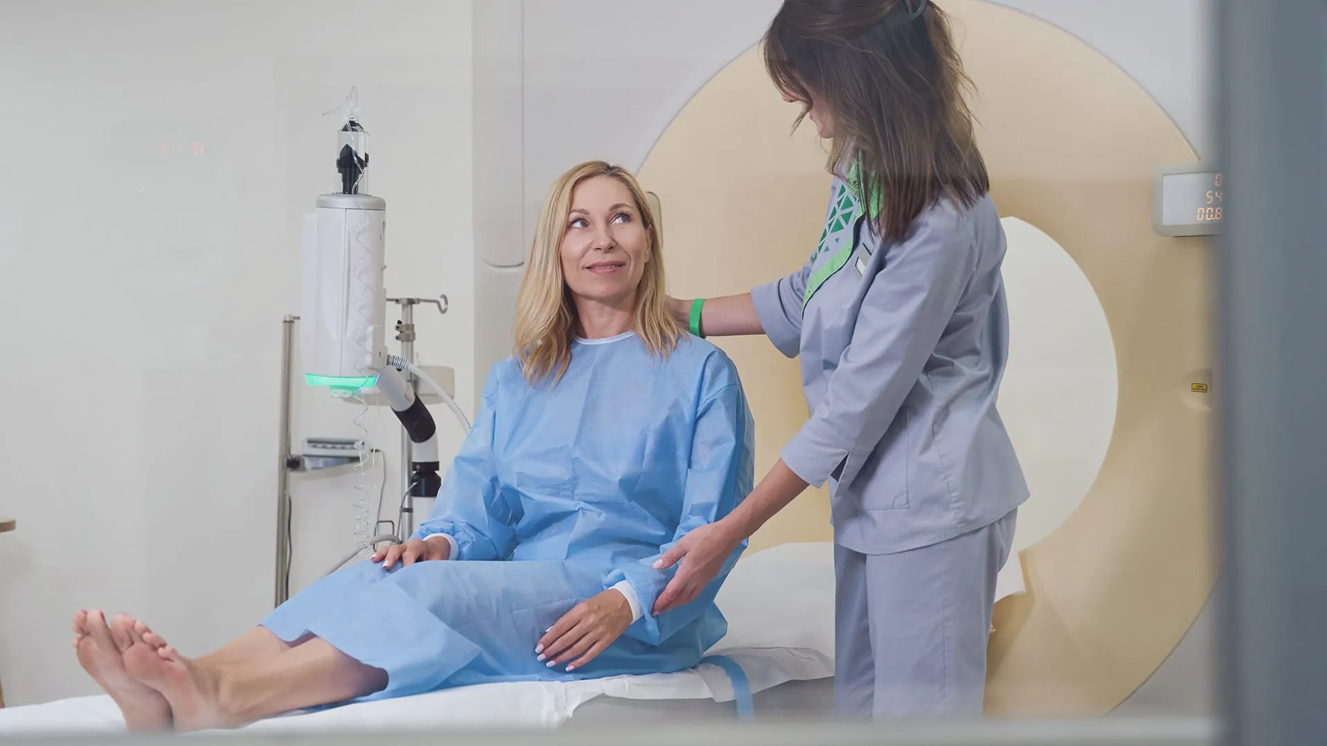 Consultants reviewing diagnostic imaging together