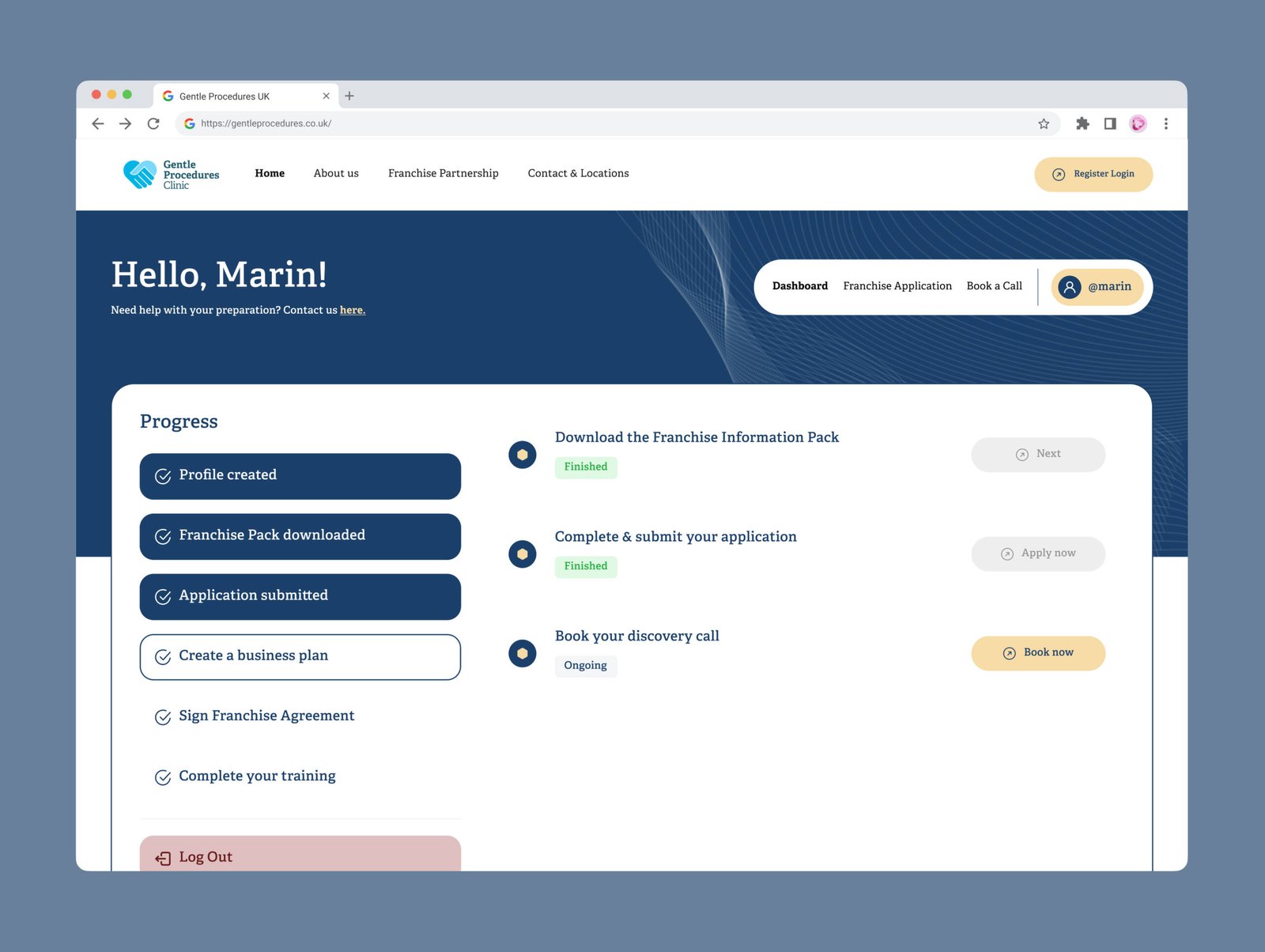 Healthcare Franchise Portal