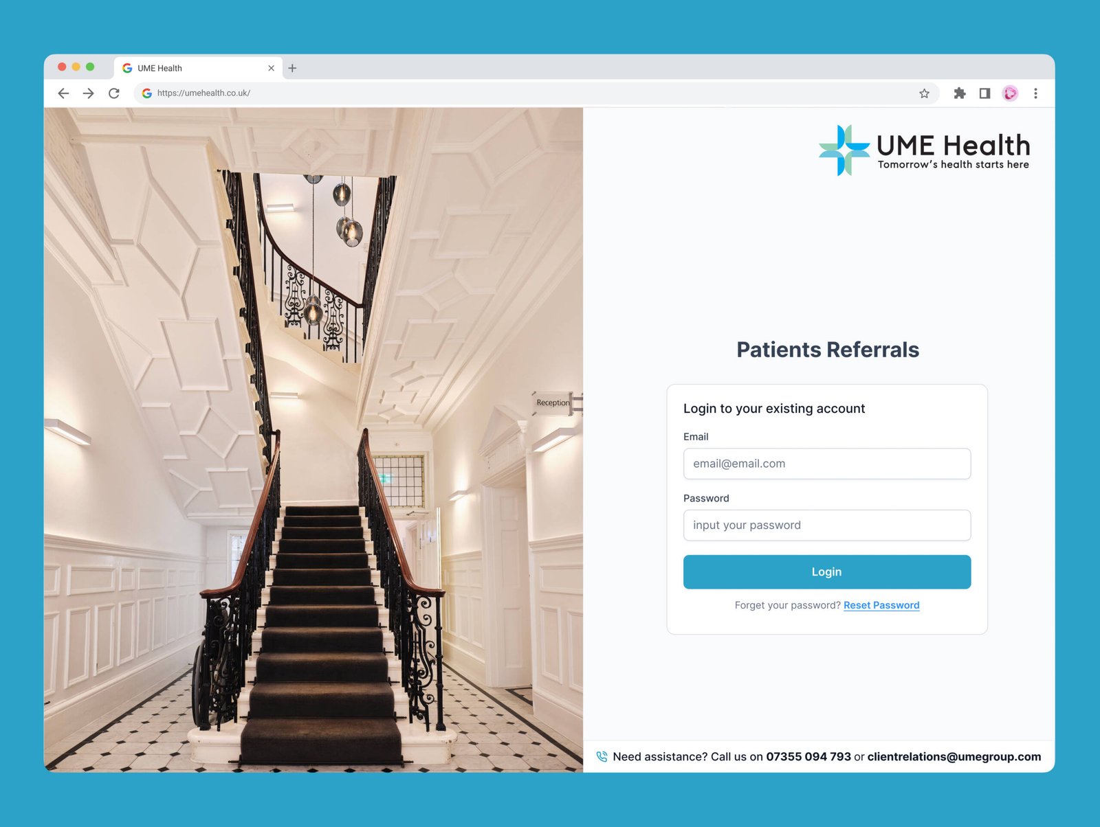 Patient Referral Portal For Private Clinic